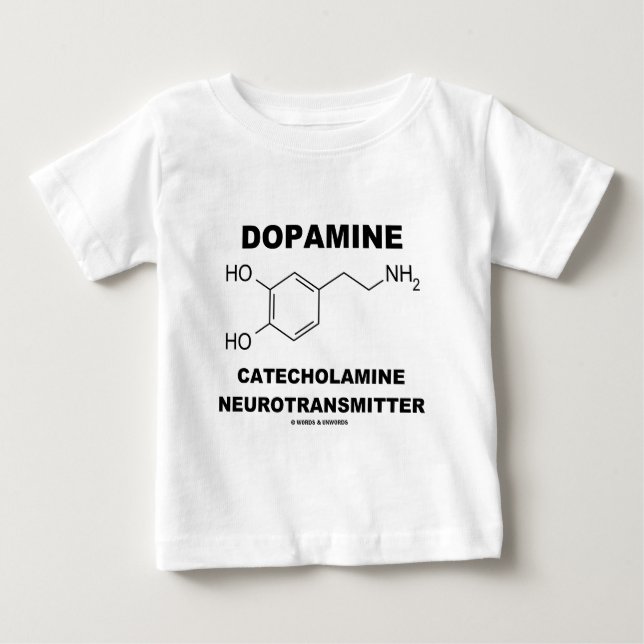T-shirt Pour Bébé Neurotransmetteur de catécholamine de dopamine (Devant)