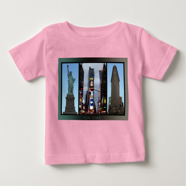 T-shirt Pour Bébé New York Baby Creeper Bio New York Souvenir (Devant)