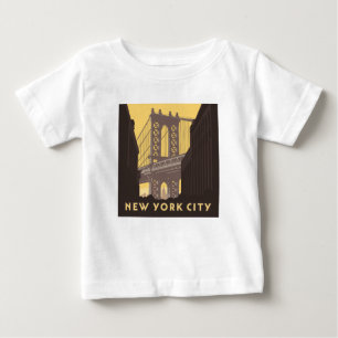 T-shirt Pour Bébé New York   Brooklyn Bridge