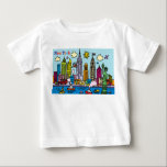 T-shirt Pour Bébé New York Cartoon Visite Les Bâtiments<br><div class="desc">New York Cartoon Visite Bâtiments Baby Shirt</div>