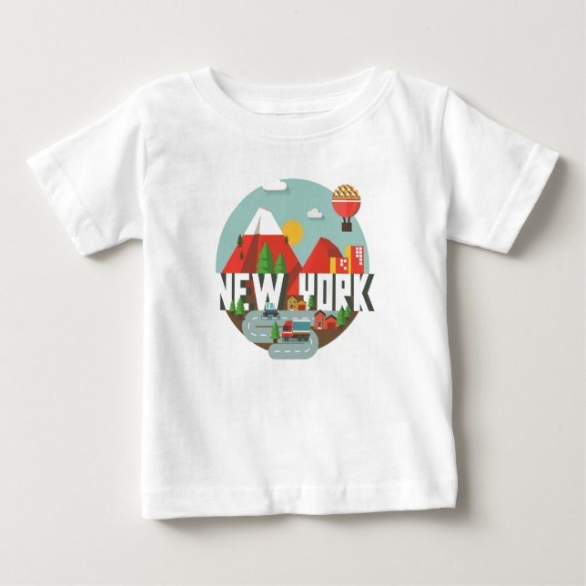 T-shirt Pour Bébé New York dans la conception (Devant)