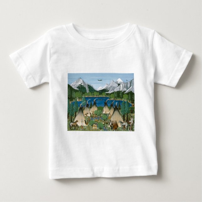 T-shirt Pour Bébé Nez Perce ~ Lac Wallowa (Devant)