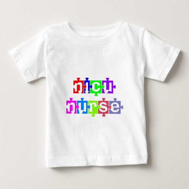 T-SHIRT POUR BÉBÉ NICU NURSE PUZZLE PIECE (Devant)