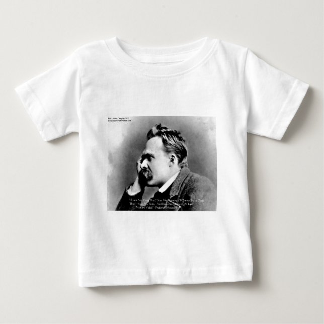T-shirt Pour Bébé Nietzsche "Fierté Vs Mémoire" Citation De Sagesse  (Devant)