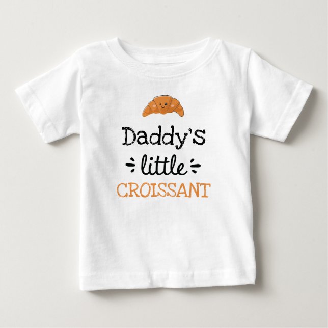 T-shirt Pour Bébé [N'importe quel texte] Petit Croissant (Devant)