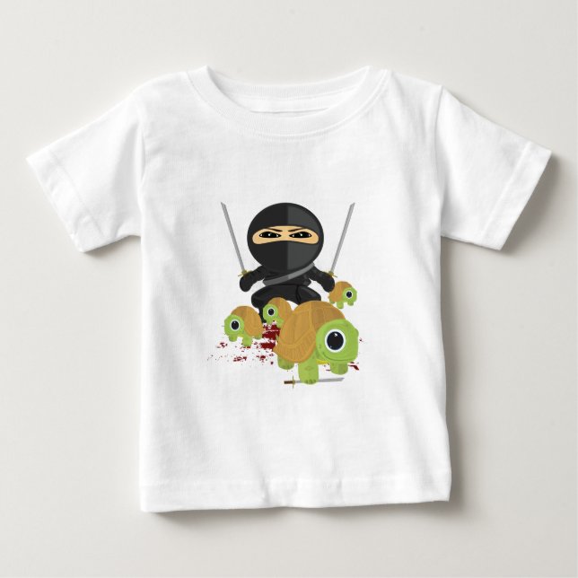 T-shirt Pour Bébé Ninja avec tortues (Devant)