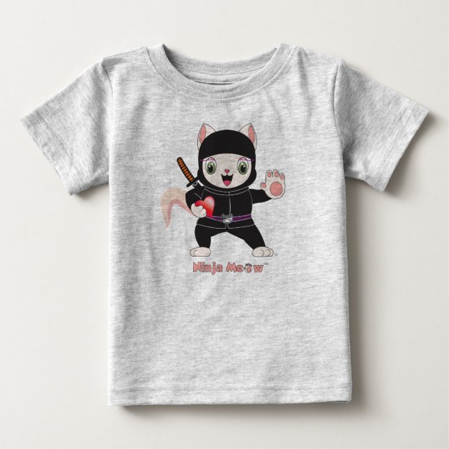 T-shirt Pour Bébé Ninja MEOW™ (Devant)