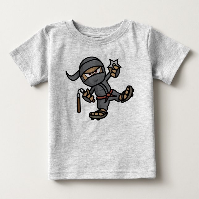 T-shirt Pour Bébé Ninja Toddler Long Manche (Devant)