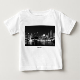 T-shirt Pour Bébé Niveaux de gris Grant Park Chicago