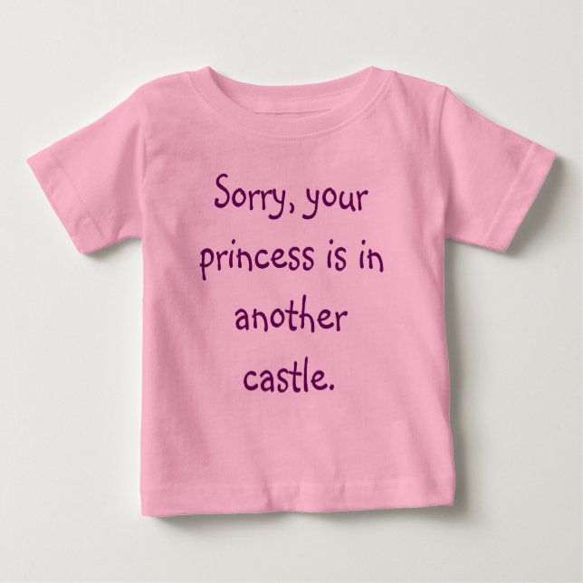 T-shirt Pour Bébé No Princess Baby Tee (Devant)