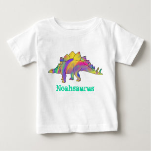T-shirt Pour Bébé Noah saurien Stégosaure coloré Art de dinosaure