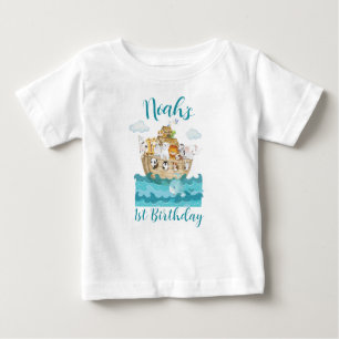 T-shirt Pour Bébé Noah's ark Anniversaire Nom chemise