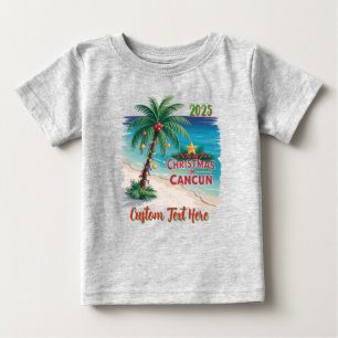 T-shirt Pour Bébé Noël à Cancun   Vacances de fêtes tropicales