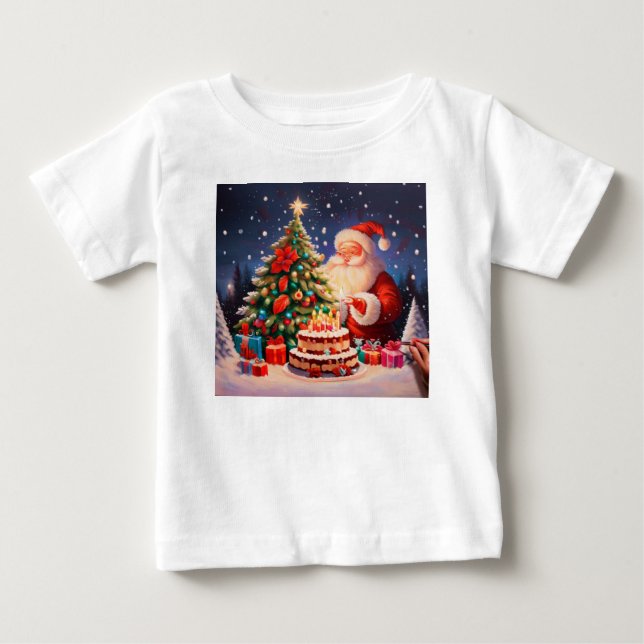 T-shirt Pour Bébé Noël Anniversaire 11 (Devant)