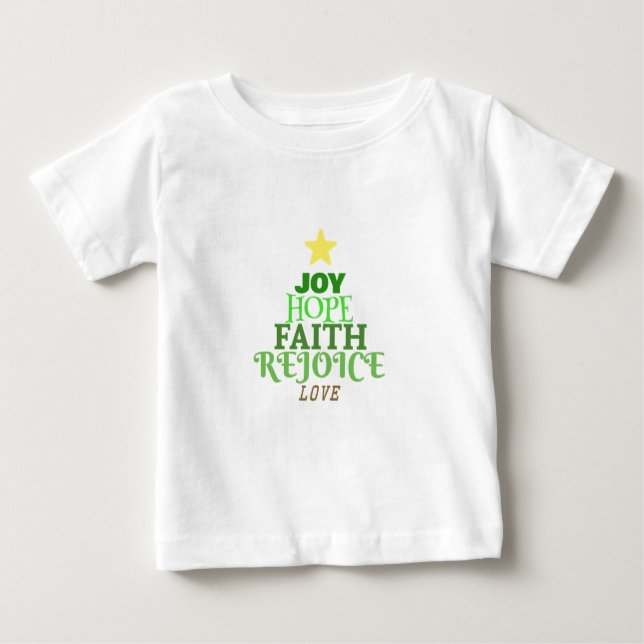 T-shirt Pour Bébé Noël Arbre de Noël (Devant)
