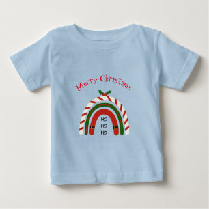 T-shirt Pour Bébé Noël Arc-en-ciel laissez neiger
