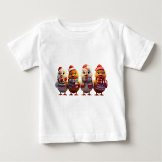 T-shirt Pour Bébé Noël au poulet