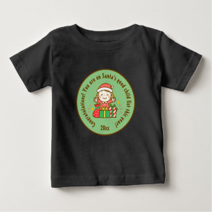 T-shirt Pour Bébé Noël belle liste Cadeau pour enfants de Santa Clau