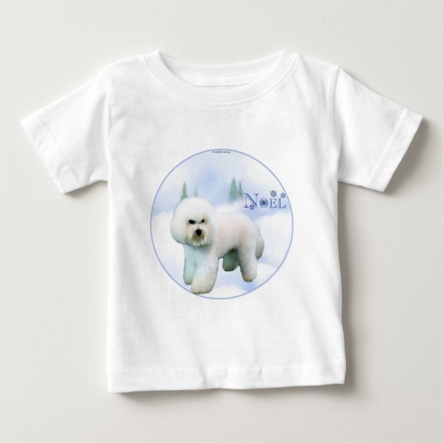 T-shirt Pour Bébé Noel Bichon Frise (Devant)