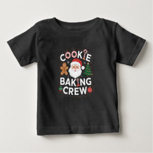 T-shirt Pour Bébé Noël Cookie Baking Crew Famille Noël