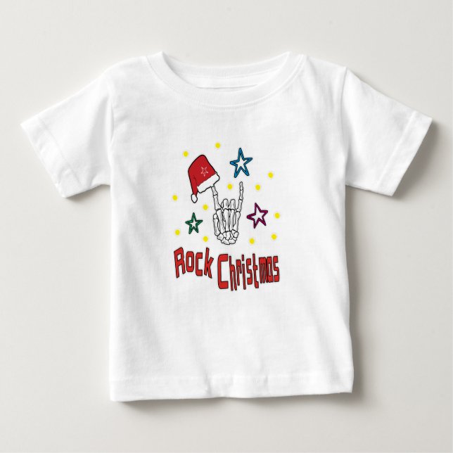 T-shirt Pour Bébé Noël de Cute Rock (Devant)