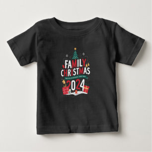 T-shirt Pour Bébé Noël de famille 2024 Rassembler les souvenirs
