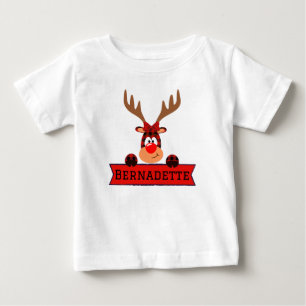 T-shirt Pour Bébé Noël de famille assorti plaid de buffle renne