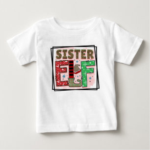 T-shirt Pour Bébé Noël de l'elfe sœur