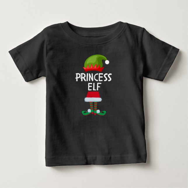 T-shirt Pour Bébé Noël des elfes de princesse (Devant)
