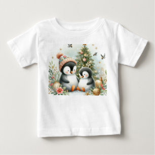 T-shirt Pour Bébé Noël des pingouins