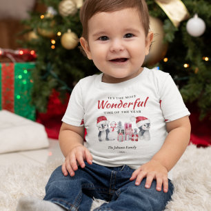 T-shirt Pour Bébé Noël d'hiver Thème