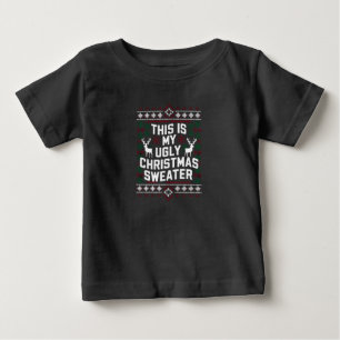 T-shirt Pour Bébé Noël drôle c'est mon pull de Noël moche