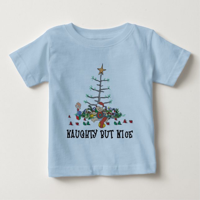 T-shirt Pour Bébé Noël drôle de bébé (Devant)