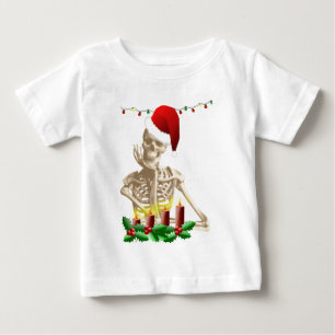 T-shirt Pour Bébé noël du crâne
