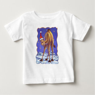 T-shirt pour bébé Noël en chameau