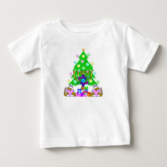 T-shirt Pour Bébé Noël et Chanukah (Devant)