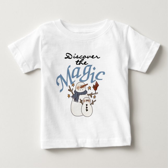T-shirt Pour Bébé Noël magique Snowman (Devant)