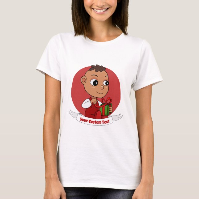 T-Shirt pour bébé Noël mignon (Devant)