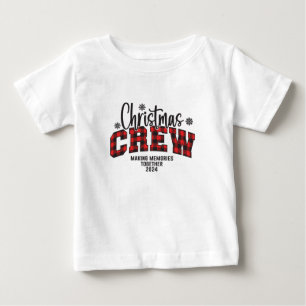 T-shirt Pour Bébé Noël mignon 2024 Faire des souvenirs ensemble bébé