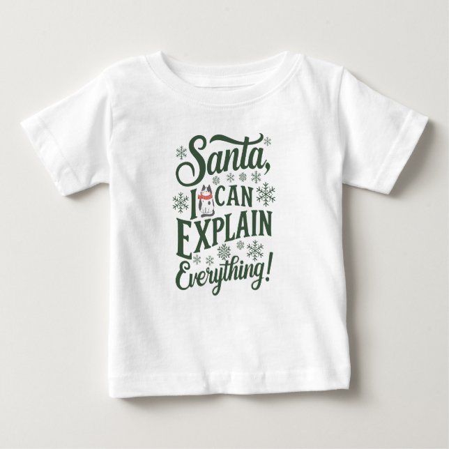 T-shirt Pour Bébé Noël Nouvel An Chemise bébé | Cadeau pour enfants (Devant)