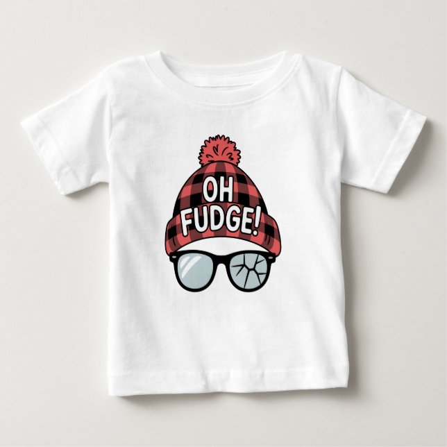 T-shirt Pour Bébé Noël Oh Fudge Noël vacances vacances drôle (Devant)