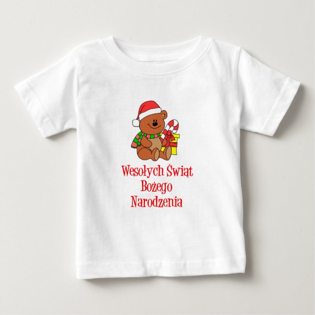T-shirt Pour Bébé Noël polonais Wesolych Swiat (Devant)