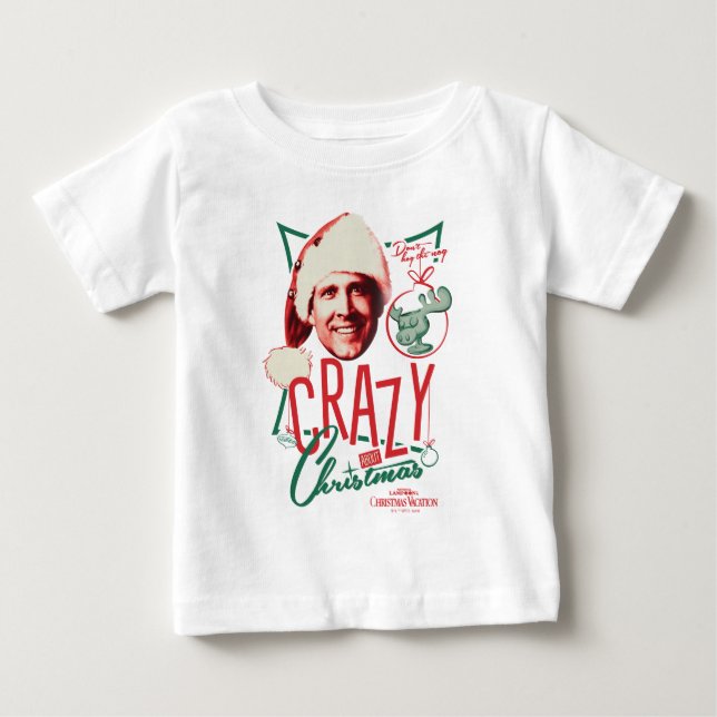 T-shirt Pour Bébé Noël Vacances Fou À propos de Noël (Devant)