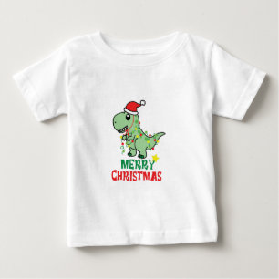 T-shirt Pour Bébé Noël Vintage Santa Claus aquarelle vacances