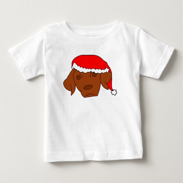 T-shirt Pour Bébé Noël Vizsla (Devant)