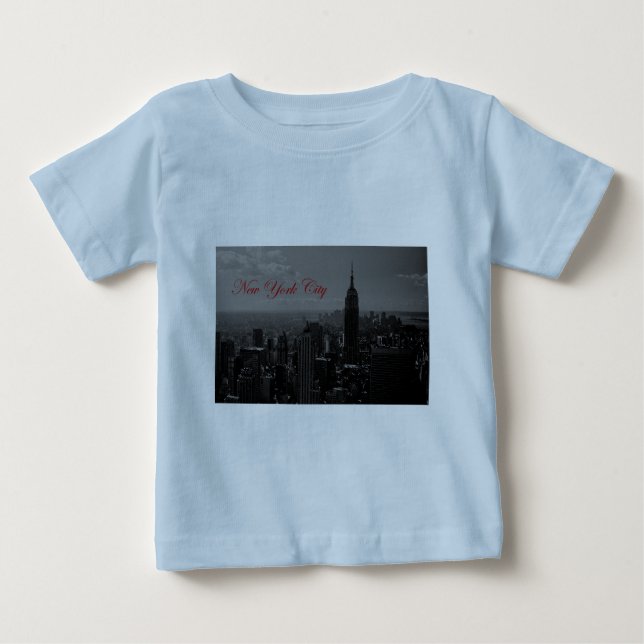 T-shirt Pour Bébé Noir blanc New York (Devant)