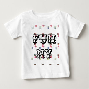 T-SHIRT POUR BÉBÉ NOIR DE L'ENFANT AMUSANT MODERNE
