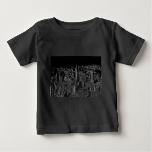 T-shirt Pour Bébé Noir et blanc New York