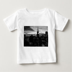 T-shirt Pour Bébé Noir et blanc New York City Midtown