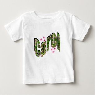 T-shirt Pour Bébé Nom de Carol floral,